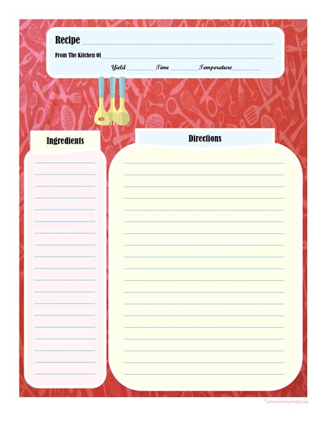 Free Printable Recipe Card Template Web These Blank Recipe Cards
