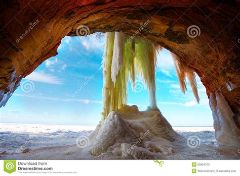 Apostle Islands Ice Caves Wisconsin Stock Image Image Of Outdoors