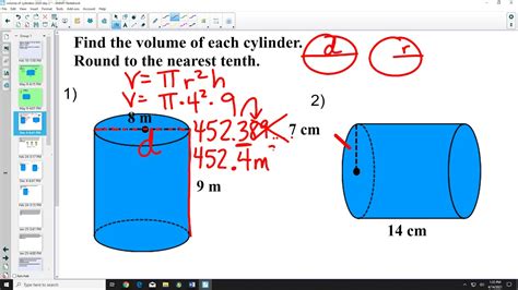 Volume Of Cylinders Review Youtube