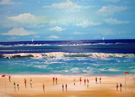 Australian Beach Original Painting Seascape Art By Borettoart 20000