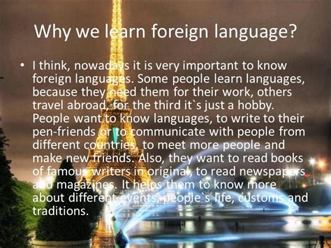 Foreign Language In My Life Why We Learn