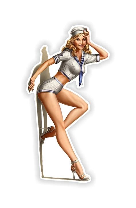 Pin Up Girl Sticker Vintage Sexy 05 For Laptop Tablet Etsy Australia