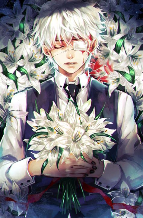 Anime Boy Holding Flowers Wallpapers Wallpaper Cave