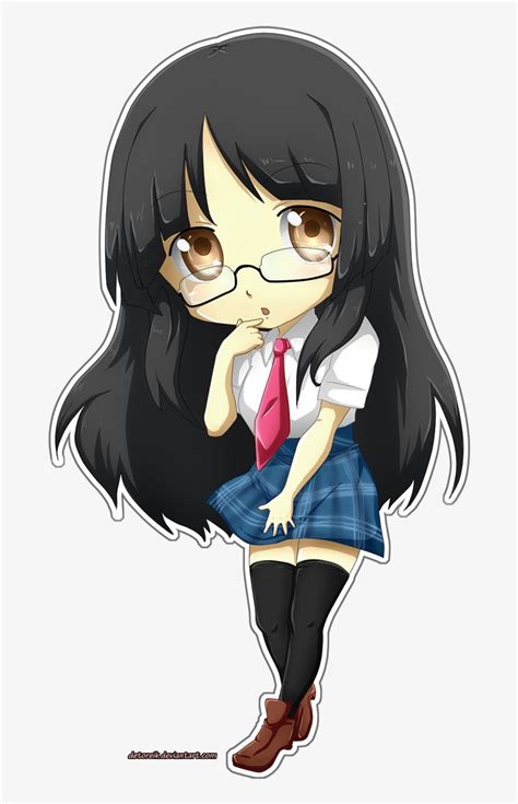 Anime Chibi Girl With Glasses