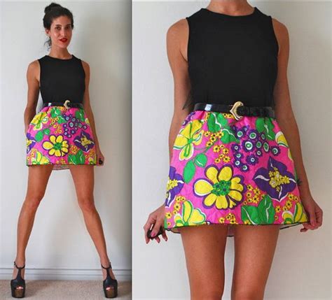 vintage 60s 70s psychedelic quilted floral mini dress size etsy floral mini dress mini