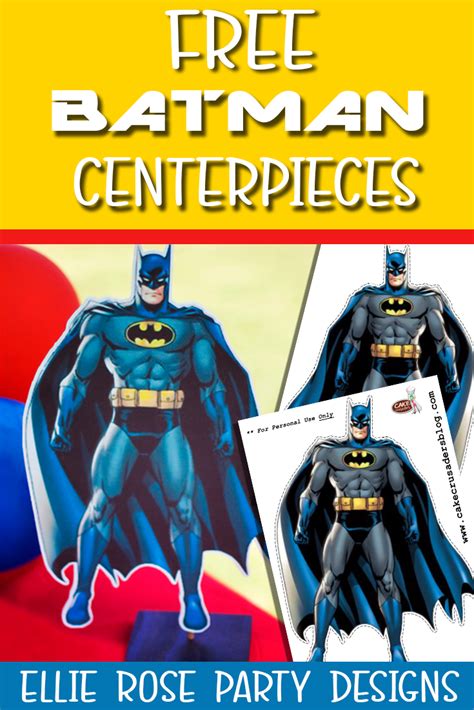 Batman birthday party ideas theicedsugarcookie.com created by jamie's cake pops and creative. FREE DIY Batman Centerpiece Decoration ...