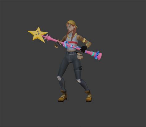 Stl File Aura Fortnite Star Axe Wand Blender ⭐・3d Printing Model To Download・cults
