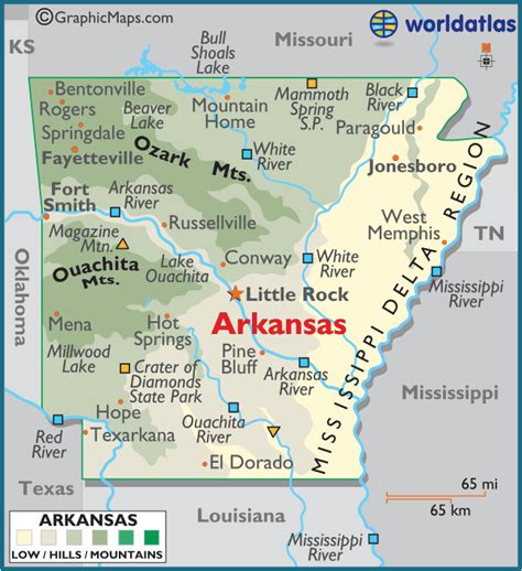 Arkansas Large Color Map