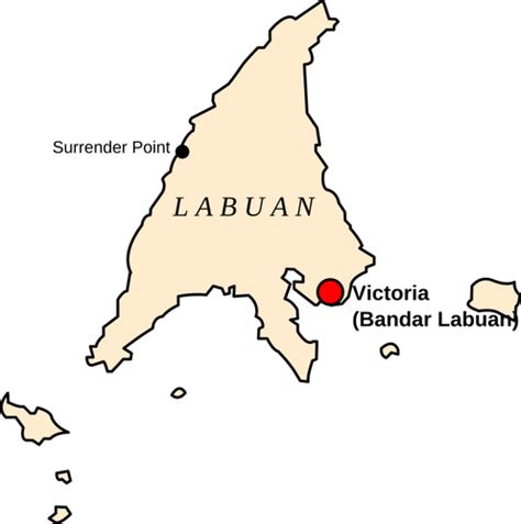 Map Of Labuan Malaysia Public Domain Vectors