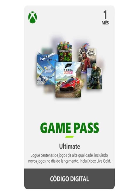 T Card Xbox Game Pass Ultimate 1 Mês Digital Xbox Kabum