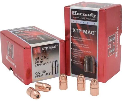 Hornady Xtp Mag Pistol Bullets 45 Caliber 452 300 Grain Hollow