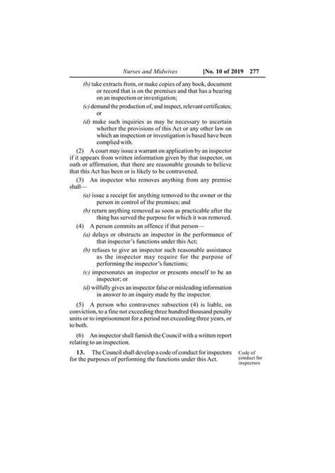 The Nurses And Midwives Act No 10 Of 2019 Pmd 2 Pdf