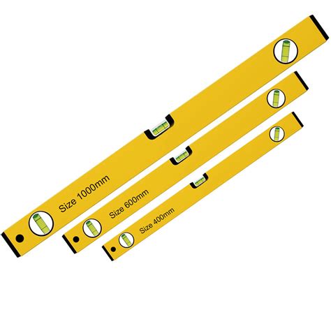 3 Piece Professional Builders Spirit Tool Level Set 400 600 And 1000mm