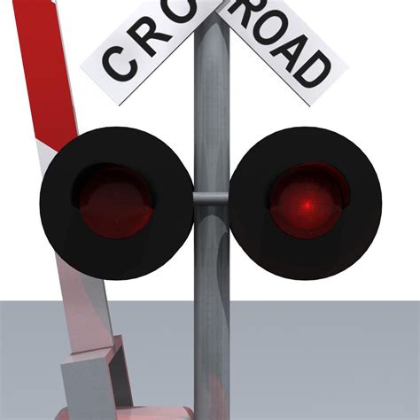 Train Railroad Crossing Sign 3d Model 5 Max Free3d