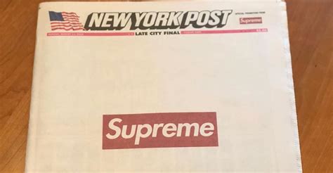 Todays New York Post Is Supreme Branded The Fader