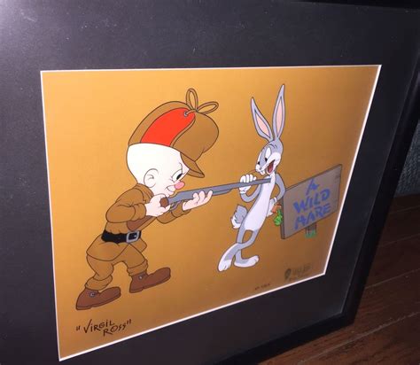 Bugs Bunny Elmer Fudd Cel A Wild Hare Signed Virgil Ross Artist Proof