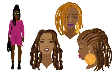 Download African women with dreads SVG Cut file by Creative Fabrica ...