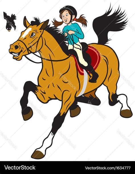 Cartoon Horse Riding
