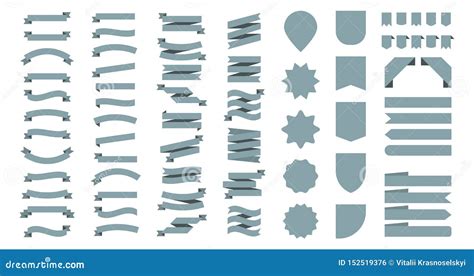 Ribbon Or Banner Vector Set Flat Vector Ribbons Banners Isolated