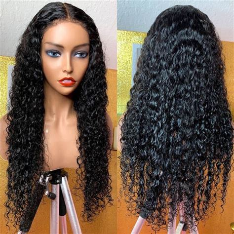 Deep Wave Wig X Lace Closure Wig X Real Human Hair Glueless Wigs Long Human Hair Wigs