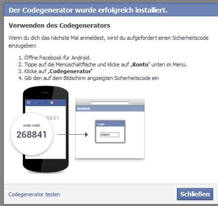 Pick numbers from a list. Facebook: Erleichtertes Login mit der Code Generator App