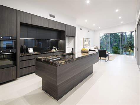 Check spelling or type a new query. Kitchen including black and gold natural stone bench tops ...