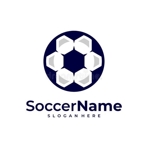 Modern Soccer Logo Template Football Logo Design Vector Stock