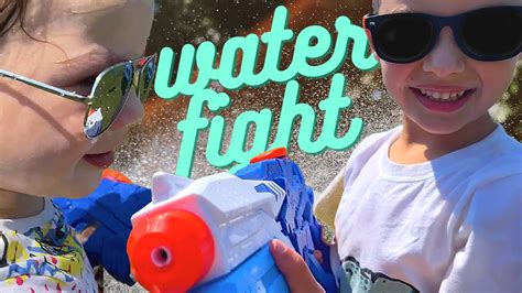 Backyard Water Fight Kids Outdoor Fun Youtube