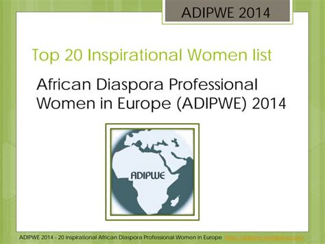 Adipwe 2014 Top 20 African Diaspora Women