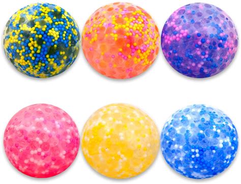 2 Inch Squeeze Balls With Beads 12 Pcs Gel Stress Balls For Kids