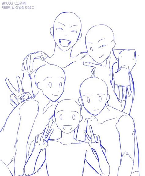 Group Drawing Poses Reference