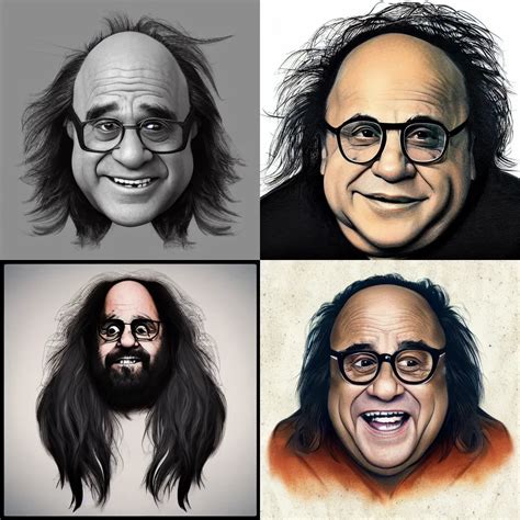 Danny Devito With Full Head Of Hair Long Flowing Hair Stable