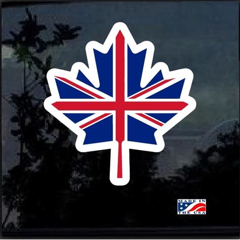 Canada Flag Leaf Full Color Decal Sticker Custom Made In The Usa