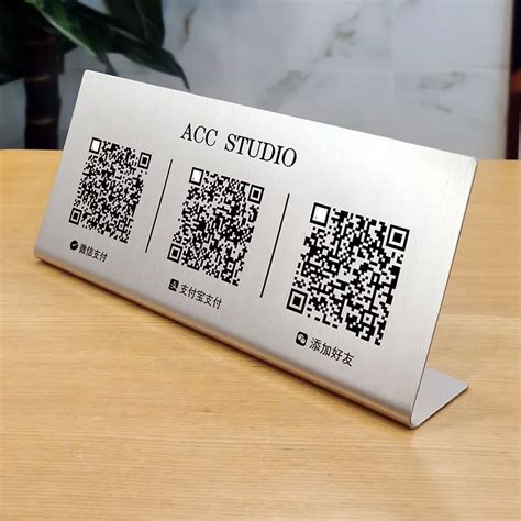 Letreros Acrílicos Con Código Qr Personalizados Señales Acrílicas Para