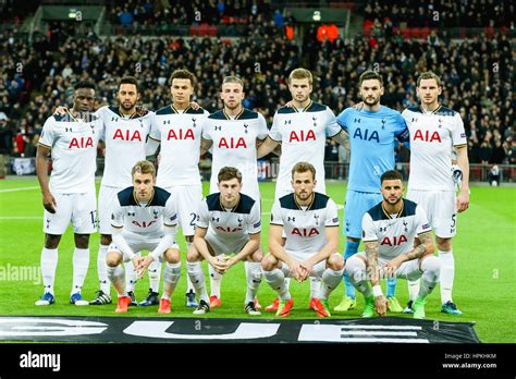 London, UK. 23rd Feb, 2017. Tottenham Hotspur team group line-up ...