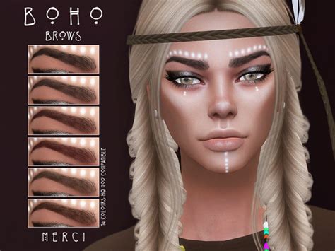 Mercis Boho Eyebrows Sweet Sims 4 Finds