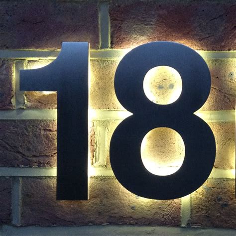 Led Illuminated House Numbers Light Up House Numbers Backlit Etsy Uk