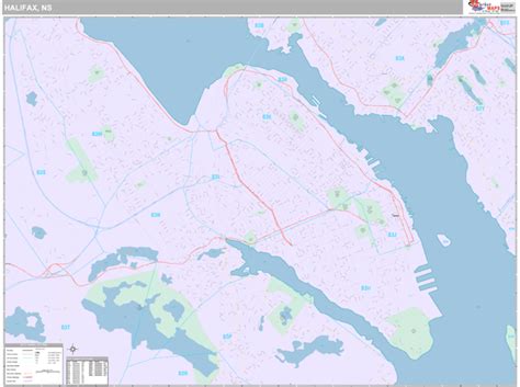 Halifax Wall Map Premium Style By Marketmaps Mapsales