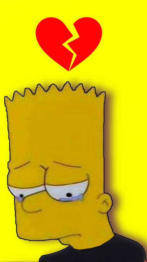 1080x1080 Sad Heart Bart Wallpaper Bart Simpson Sad Hearts Trippy 2