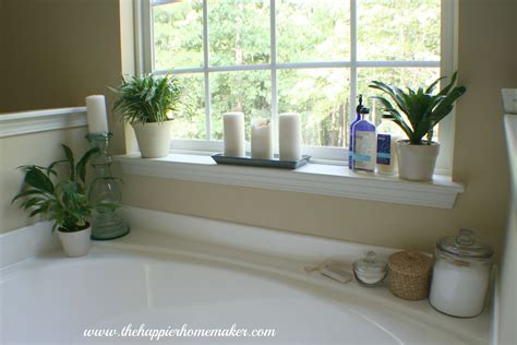 Let's beautify the bathroom window to the relaxing moments more comfortable and more pleasant with simple steps and ideas. Decorating Around a Bathtub | The Happier Homemaker ...
