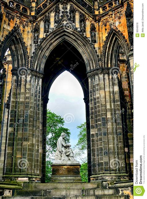 Sir Walter Scott Monument Edinburgh Scotland Stock Photo