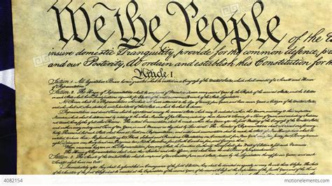 Constitution Of United States Historical Document Stock Video Footage