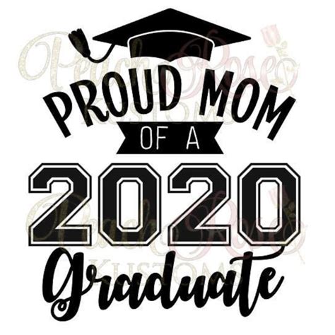 Proud Mom of A 2020 Graduate Graduation SVG Cricut Silhouette | Etsy