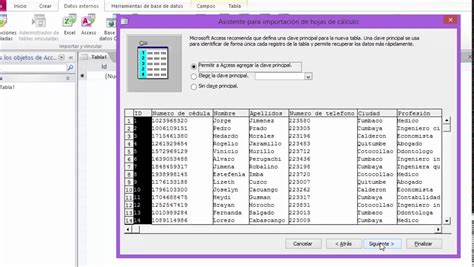 Creación De Un Formulario En Access A Partir De Una Tabla En Excel