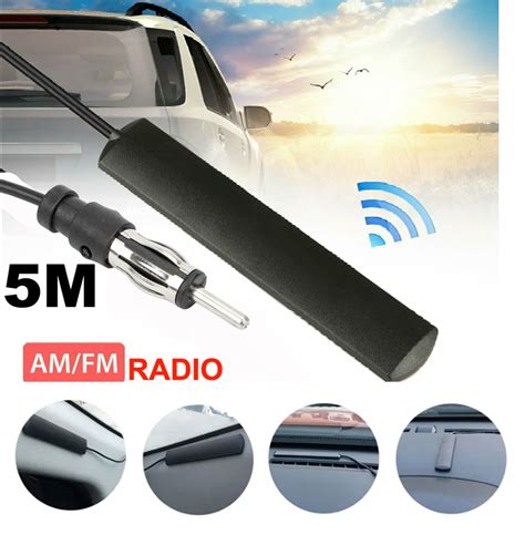 car antenna 5m glass window mount amplified audio radio stereo hidden aerial uk ebay