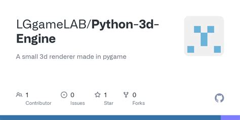Github Lggamelabpython 3d Engine A Small 3d Renderer Made In Pygame