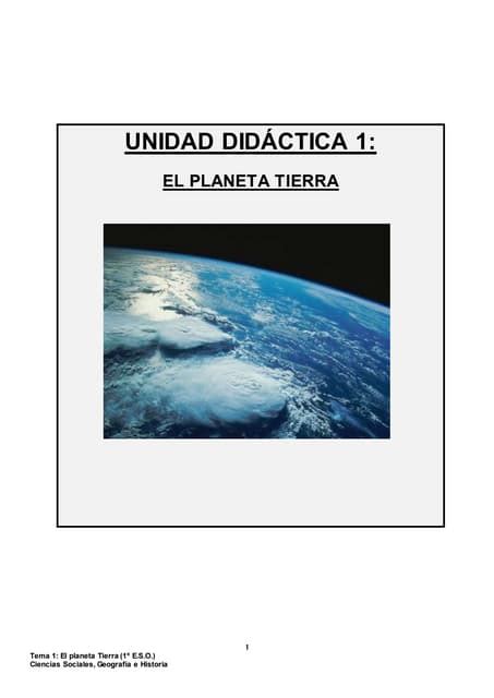 Tema 1 El Planeta Tierra Pdf