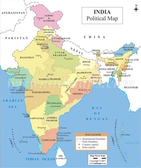 Mapa Político Da Índia Mapa Da Índia Político Sul Da Ásia Ásia