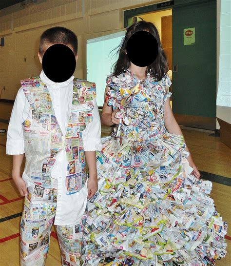 Trashion Show Outfits Made From Book Orders Earth Day Pinterest