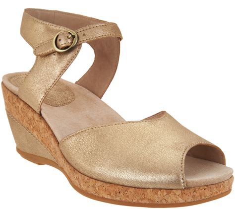 Dansko Leather Or Suede Wedge Sandals Charlotte